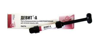 Изображение товара «Девит А анестезирующая компресс-паста д/девитализации шприц. 3г N1»