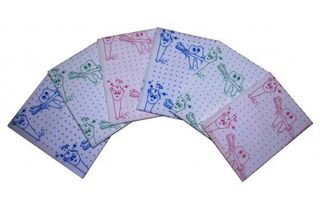 Изображение товара «Салфетки (нагрудники) JNB с рисунком Зуб (синий) 500 шт уп. N1»