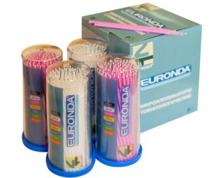 Изображение товара «Аппликаторы Euronda, super fine 1мм (фиолет+бел)  шт. N100»