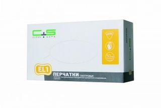 Изображение товара «Перчатки латек L EL1 текстур неопуд н/стер Single "C+S" ЖЕЛТЫЕ пара. (1102) N50»