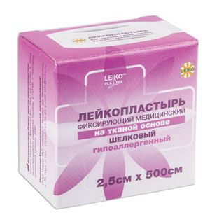 Изображение товара «Лейкопластырь Leiko шелковая основа шт. 2,5х500 картон N1(531626)»