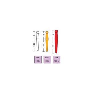 Изображение товара «Штифты беззольные 0.8 мм №308 (красные) уп. N100»