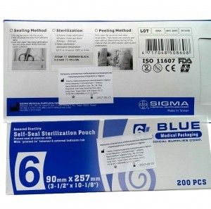 Изображение товара «Пакеты самозапечат д/стерилизации Dispodent 190х358 мм бумага/пластик уп. N200»