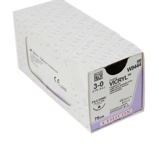 Изображение товара «Викрил 3/0 L-75 фиол, реж 16мм 3/8 (W9444) шт.N12»