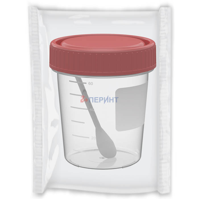 Банка (контейнер)ПП д/биом с/зав крыш и лож ст и/уп град V=60мл шт.N1