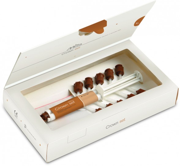 Цемент (набор) MIS Crown Set д/фикс.корон и мостов на имп МК-0022(шпр.5 мл)шт.N1