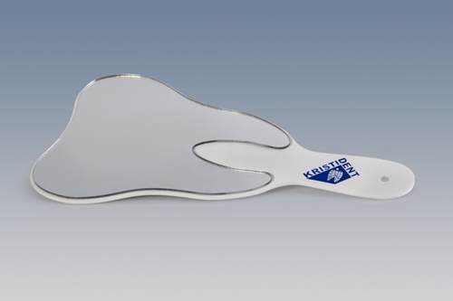 Зеркало пациента "Кристидент" (17*14 см) в форме зуба цвет белый шт. N1