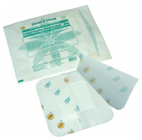 Лейкопластырь-повязка Leiko стер. с впит. подуш.нетк.осн шт10смх10см N1 (113865)
